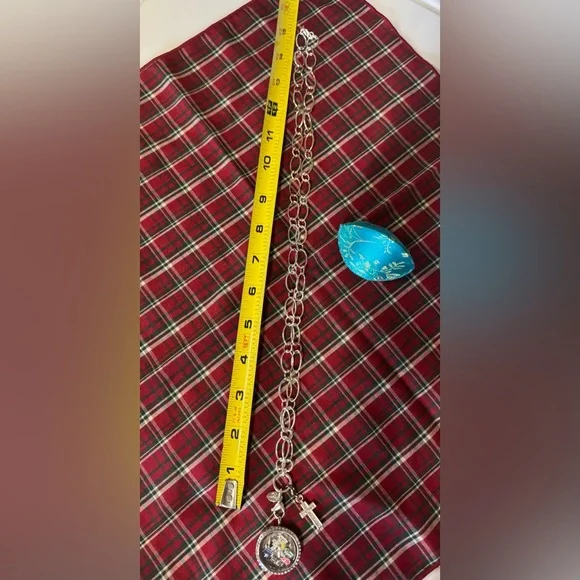 Origami Owl Silver Locket Necklace with Charms - Picture 3 of 4